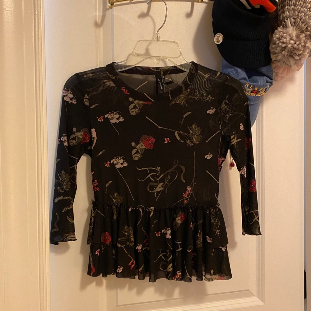 Urban Outfitters cropped sheer top
